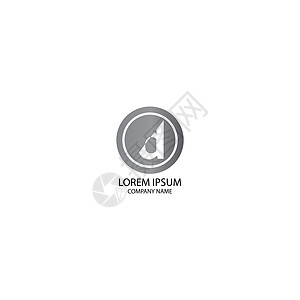 摩登圆圈极简D字logo奢华营销标识品牌标题字体黑色字母网络公司图片