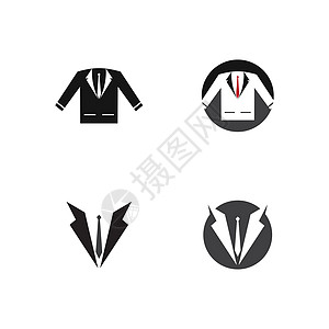 燕尾服绅士标志设计 vecto管理人员衣领夹克商业领带领结纺织品男人插图商务图片
