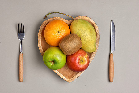 健康饮食和饮食 新鲜各种柑橘水果早餐盘子营养浆果甜点奇异果柚子沙拉白色拼盘图片