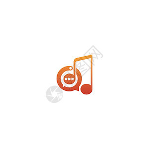 音符标志和音调图标气泡聊天概念设计按钮艺术质量旋律卡拉ok橙子夹子公司唱歌标签图片