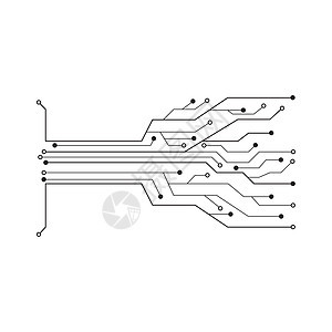电路矢量图数据技术艺术电子工程电子产品概念芯片木板圆形图片
