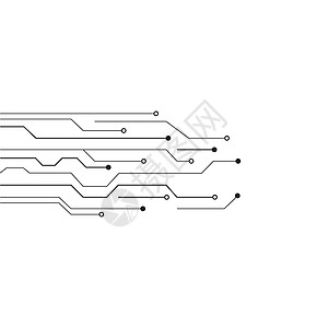 电路矢量图活力木板芯片圆形概念科学电脑母板电子黑色图片