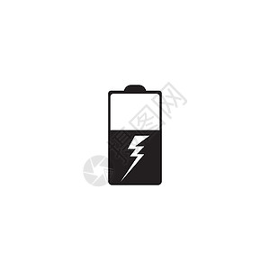 电池图标 vecto充电器手机精力容量电压技术闪电碱性插图标识图片