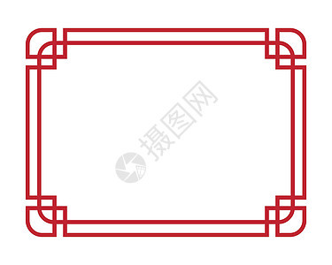 中国边境设计古董庆典装饰品角落卡片插图新年金子框架文化图片