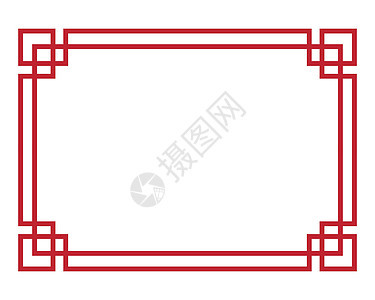 中国边境设计角落框架装饰品卡片庆典艺术插图新年金子文化图片