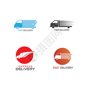 送货卡车图标 vecto车轮技术商业公司插图蓝色导游货物货运船运图片