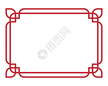 中国边境设计新年庆典古董卡片角落插图文化边框艺术金子背景图片