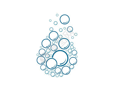 它制作图案气泡水矢量泡沫液体空气流动水族馆苏打肥皂蓝色反射插图图片