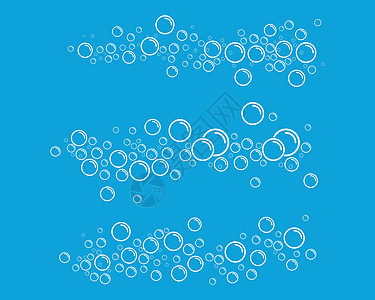 它制作图案气泡水矢量反射插图流行音乐空气圆圈流动蓝色液体泡沫苏打图片