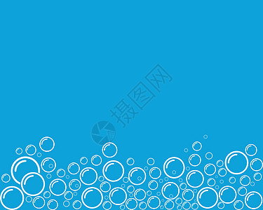 它制作图案气泡水矢量蓝色插图肥皂水族馆圆圈空气流动泡沫液体苏打图片