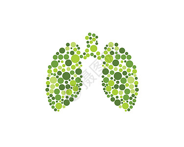 它制作图案的肺图标矢量图插图生物学器官气管医生商业公司技术服务科学图片
