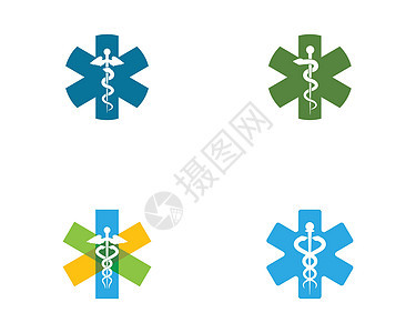 医疗蛇矢量图护理人员手术医生处方蓝色徽章疾病情况救护车制药图片