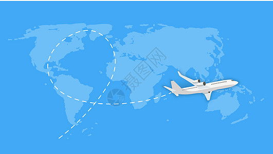 飞行飞机快递运输概念 它制作图案矢量喷射航班飞机场空气盒子旅行白色货物国际假期图片