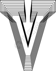 字母 V 线标志图标设计艺术插图措辞贴纸框架迷宫标识夹子刻字字体图片