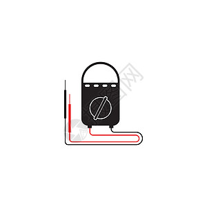 数字万用表标志矢量模板技术员电工乐器监视器展示插座电池插图电气电压图片