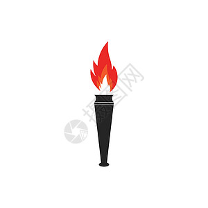 火炬矢量图标插图设计自由运动冠军锦标赛火焰竞赛奢华篝火橙子烧伤图片