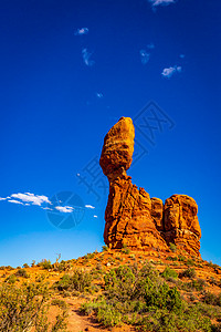 Arches国家公园的平衡岩石国家风景摇滚家公园地点砂岩地标旅游天空地方图片