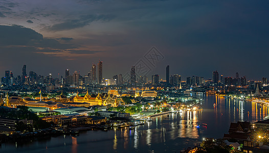 泰国首都泰国大宫首府 恰奥普拉亚河环绕拉塔纳科辛岛建筑交通文化建筑学市中心城市旅行蓝色景观商业图片