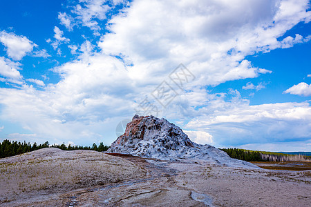 白色圆顶盖圆顶温泉水平喷泉风景蒸汽盆地图片