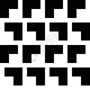 网页纹理卡片海报织物纺织品的抽象几何黑白无缝图案 单色图形重复设计 现代简约时尚方形装饰品黑色白色马赛克商业装饰包装三角形几何学图片