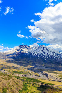 圣海伦山风景雪片天空图片