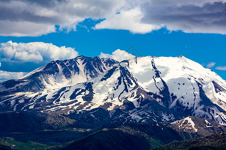 圣海伦山水平雪片天空风景图片