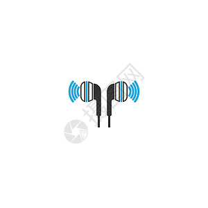 耳机耳塞图标平面设计电话配饰歌曲网络娱乐黑色标识商业技术音乐图片