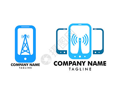 智能手机塔信号天线图标标志矢量它制作图案集图片
