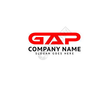 首字母 GAP 徽标模板设计红色网络差距字体品牌身份商业艺术质量黑色图片