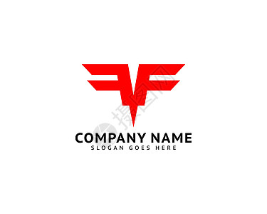初始字母 FF 徽标模板设计身份字体互联网建造翅膀营销品牌插图标识公司图片