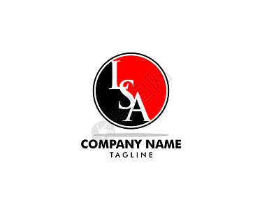 初始字母 LSA 徽标模板设计公司互联网身份插图商业技术圆圈艺术网络奢华图片