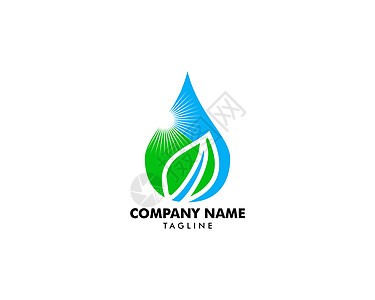 水滴叶自然标志设计模板液体生态商业生物活力矿物标识公司植物海浪图片