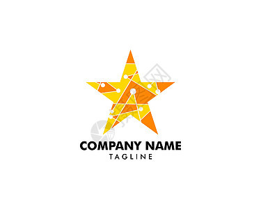 星标志模板矢量图标插图设计射线橙子身份运动罗盘公司成功精英领导者品牌图片