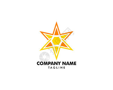 星标志模板矢量图标插图设计星星公司黄色射线精英团体运动成功橙子罗盘图片