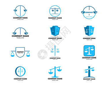一套律师事务所标志模板设计 Vecto图片