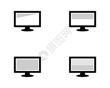 它制作图案的监视器和屏幕保护器矢量集图片