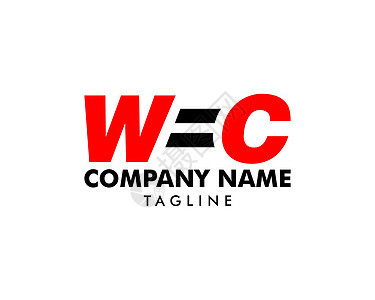 初始字母 WFC 徽标模板设计创造力中心徽章首都身份字体公司世界品牌红色图片