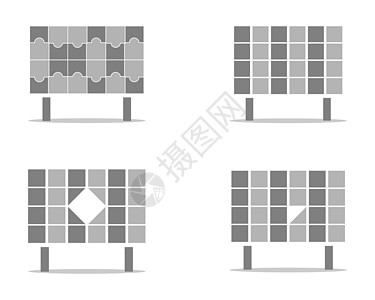 它制作图案空白广告牌矢量集图片