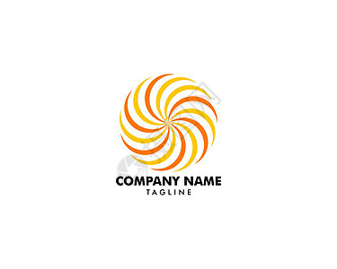 抽象太阳标志设计模板标识身份插图标签商业橙子旅行公司晴天圆圈图片