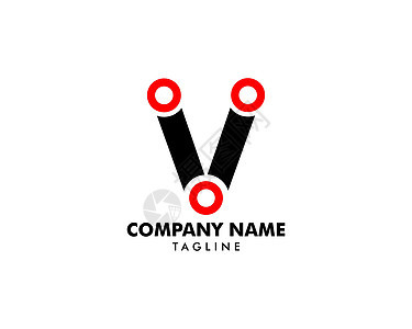 初始字母 V 徽标模板设计身份插图标签推广黑色红色创造力公司品牌字体图片