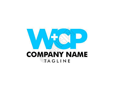 首字母 WCP 交叉加医疗标志图标设计模板元素错误药店商业中心品牌病人身份医生蓝色保健图片