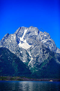 莫兰山地标旅游地点风景山脉水平天空地方雪片图片