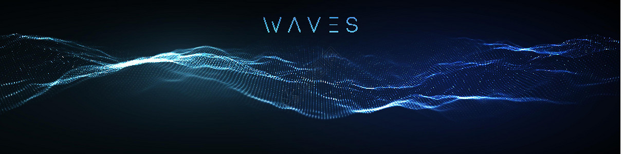 音乐抽象背景蓝色 音乐均衡器显示声波与音乐背景均衡器矢量概念电磁信号数据电脑网格技术海浪流动圆圈打碟机背景图片
