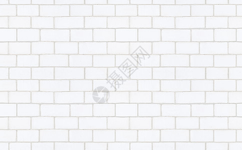 与白色砖墙无缝在白色背景上的复古抽象图案 白砖墙纹理背景图片