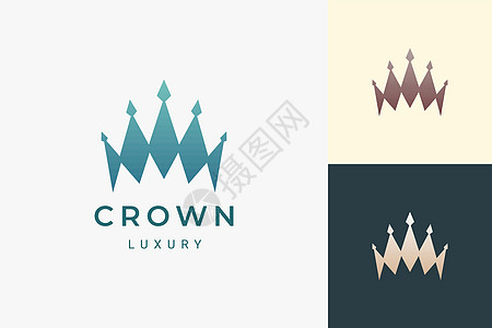奢华简洁的皇冠标志代表国王和皇后商业古董品牌娱乐王国青铜金子标识化妆品波峰图片
