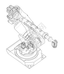 工业机械臂 韦克托自动化字法自动机生产工具电脑蓝图技术机器管道图片