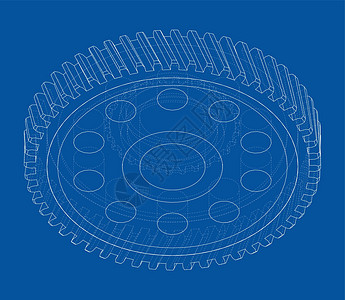 齿轮  3 的矢量渲染工程建造工业技术插图团队机器车轮蓝图牙齿图片