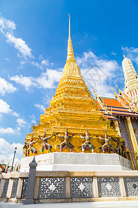 翡翠佛寺庙 泰国娃娃天空首都文化佛塔旅游宝塔天际金子玩具图片