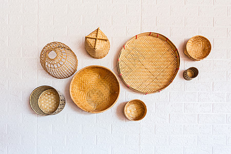 墙上的竹杆模型(渔网)组图片