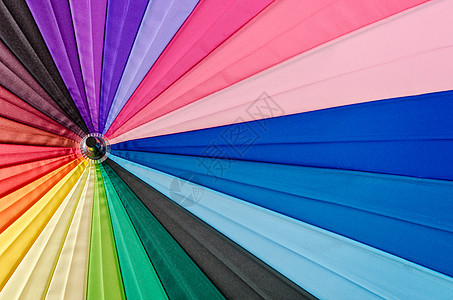 特写彩虹色的雨伞纹理图片
